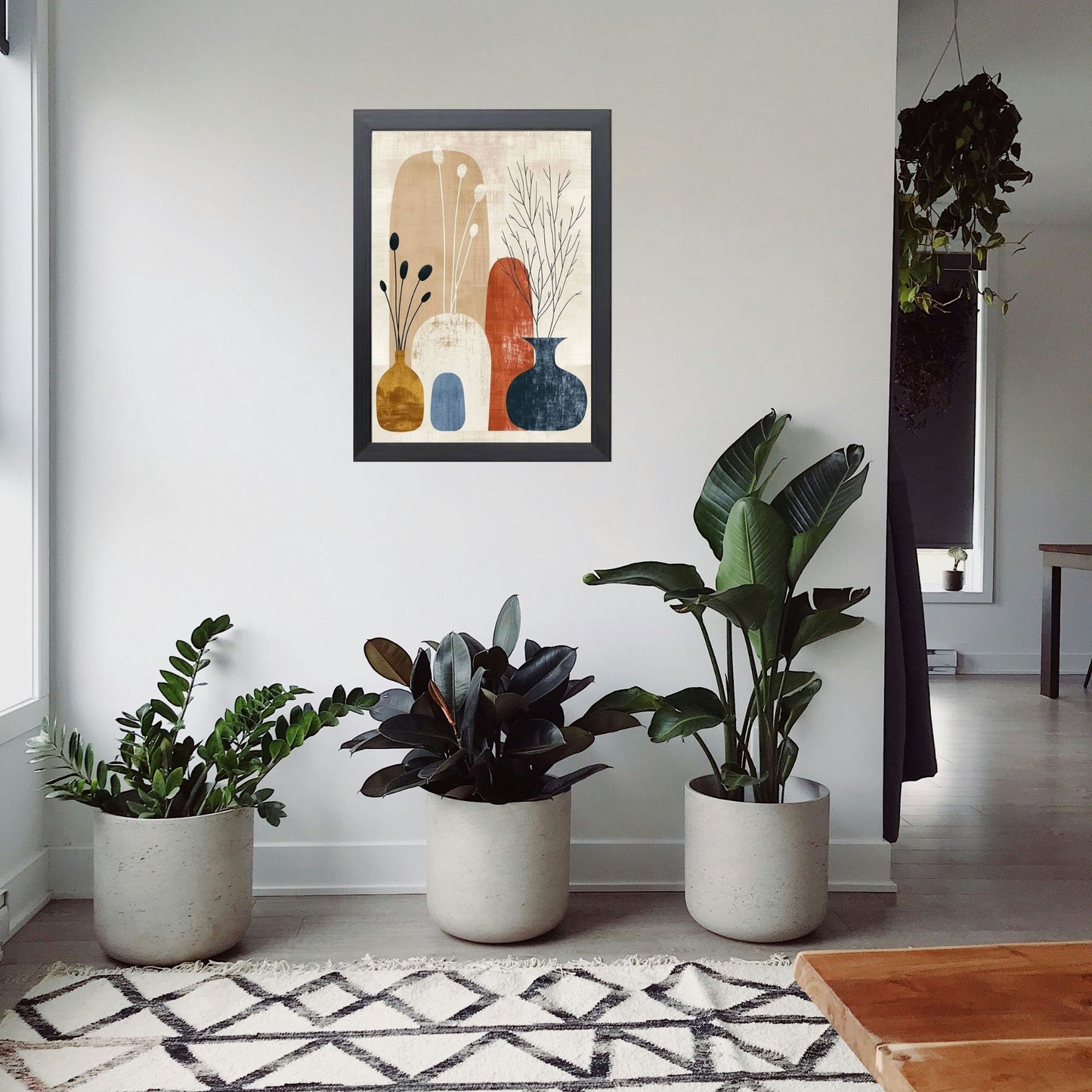 RangDeWalls A4 Size Abstract Art Photo Frame | Black Frame Wall Decor for Living Room, Bedroom & Office