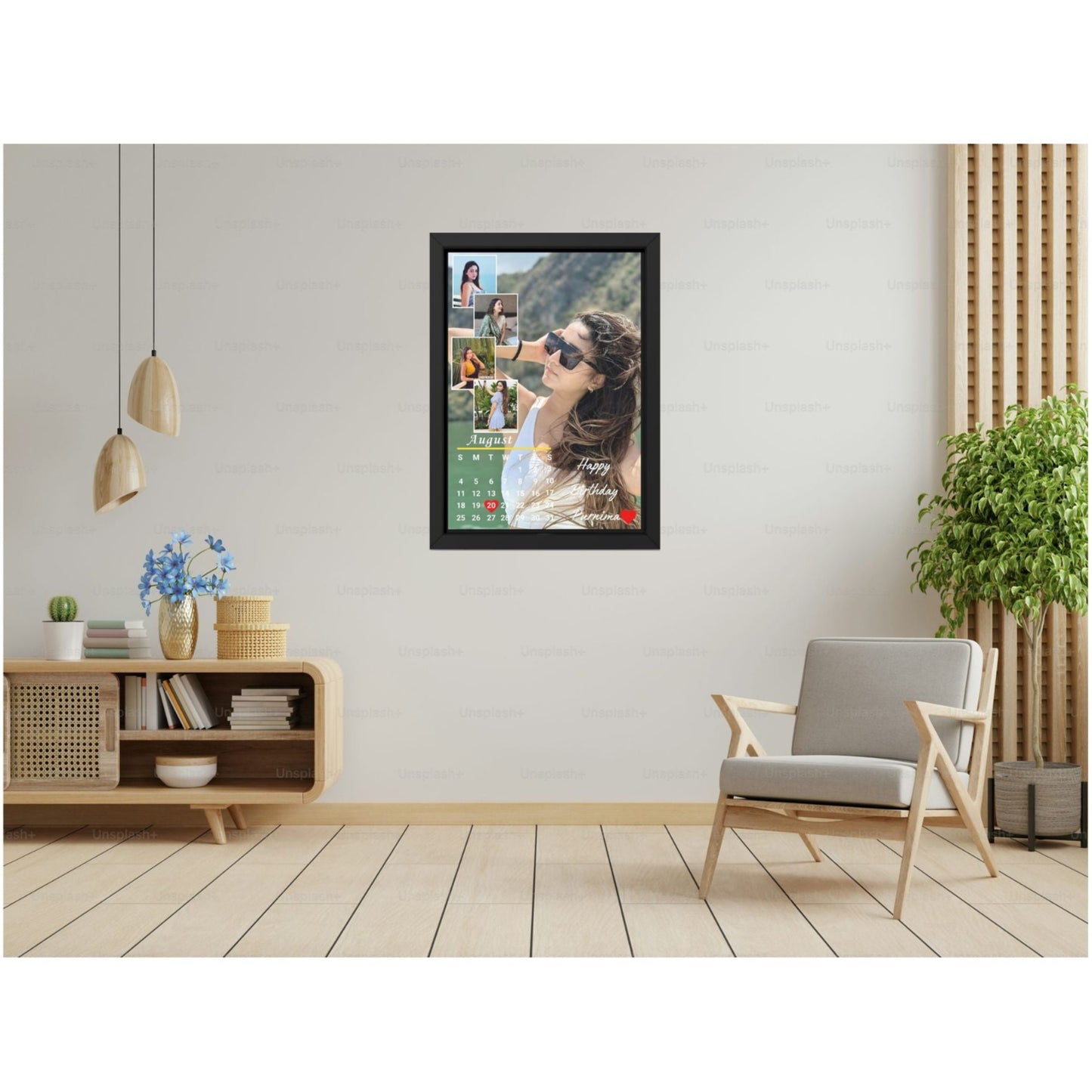 Preserve your memories with RangDeWalls© Personalized A4 Collage Photo Frame. Customizable gift for birthdays, anniversaries, family & friendship - Pack of 1