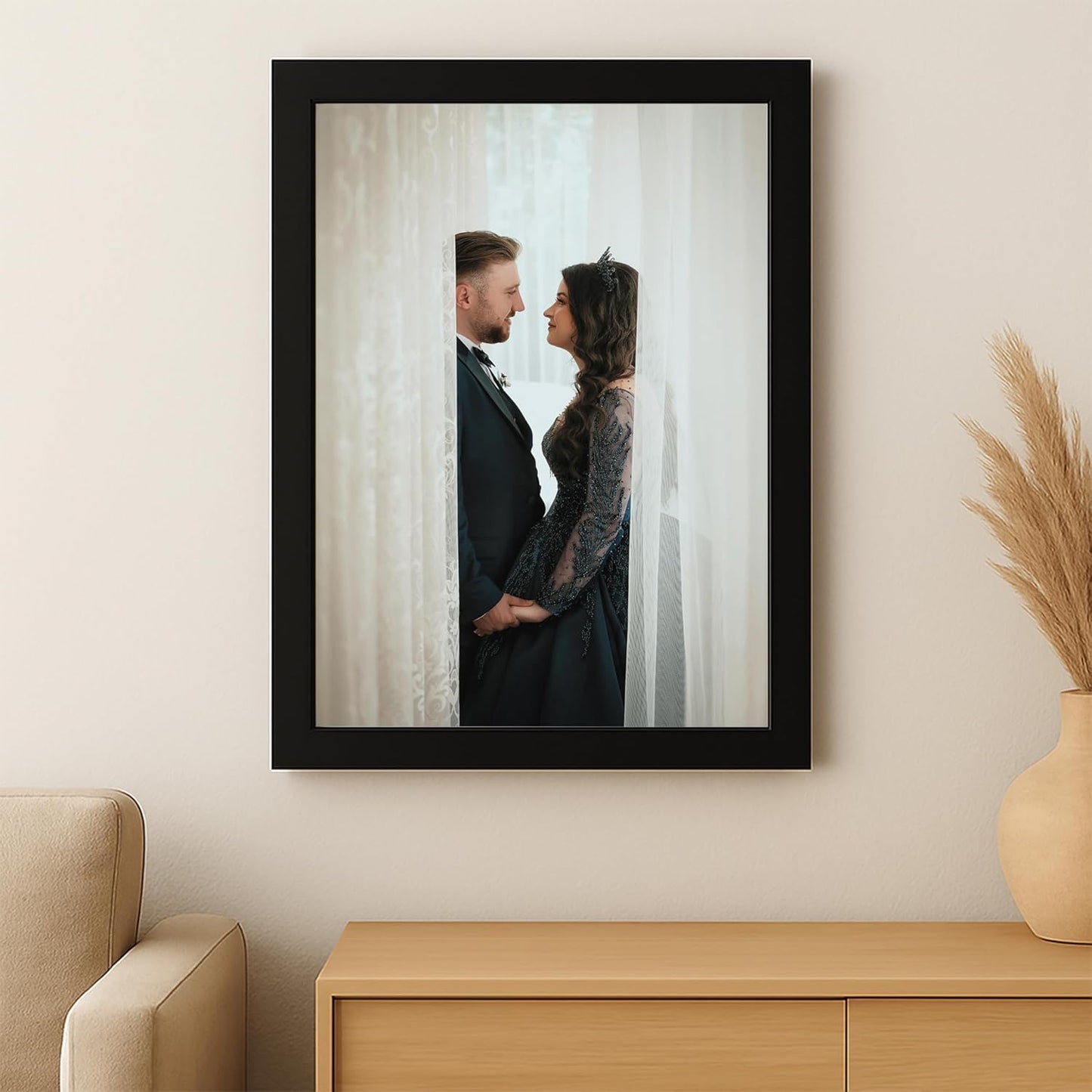 RangDeWalls© 8x12 Inch Photo Frame - PVC Wall Picture Frame for Home and Office Decoration - ( Black, Pack of 1 )