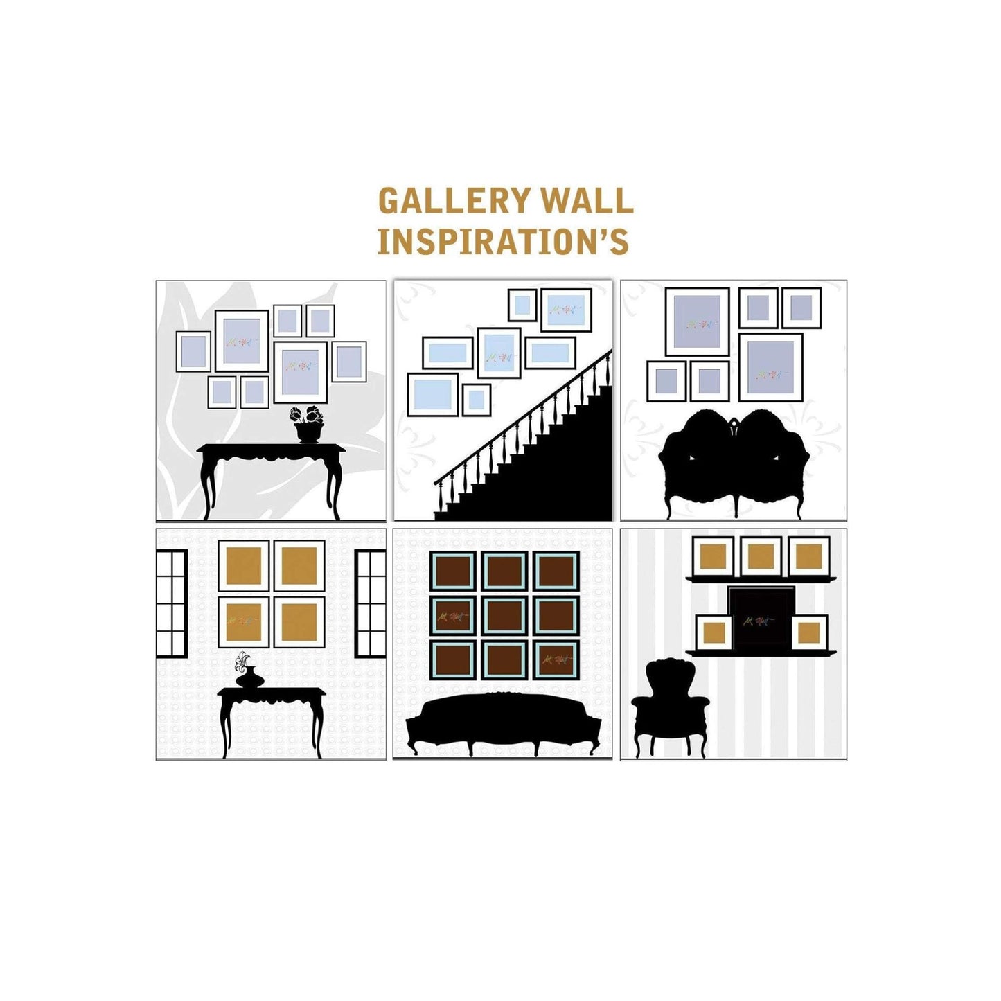 RangDeWalls© Customized Collage Photo Frames for Wall with Photo Upload for Couple, Family, Friends for Bedroom, Living Room and Gift, Set of 1 ( After order send photos on our Whatsapp. Contact through whatsapp help link on the website )