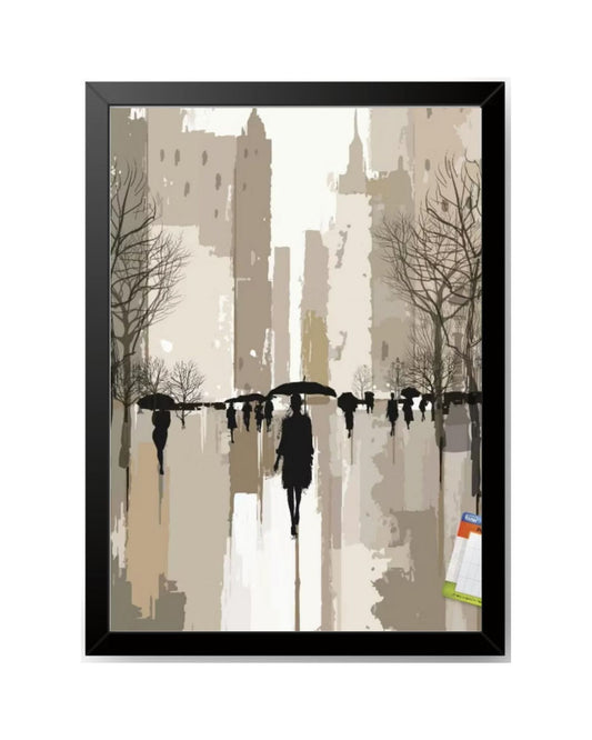 RangDeWalls© Abstract A4 Unique_Oil_Painting_Design Wall Photo Frame – Sleek Modern Black Frame | Stylish & Minimalist Wall Art for Living Room, Bedroom, Home & Office Decor ( Size - 8.3 x 11.7 inches ) - Pack of 1