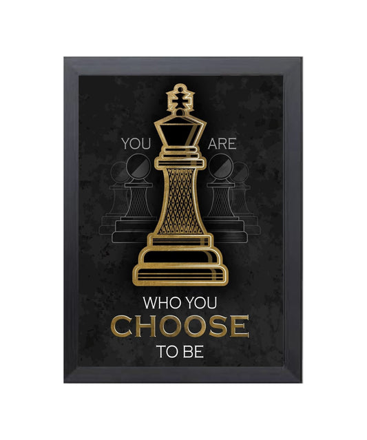 RangDeWalls© “You Are Who You Choose To Be” Motivational Quote Wall Art Framed Poster – Elegant Wall Decor for Bedroom, Kids Room & Office (Available in A4 & A3 Sizes)