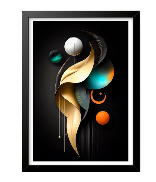 RangDeWalls© Abstract_design_wall photo frame ( Multicolor, A4 size - 8"x12" Inch ) - set of 1
