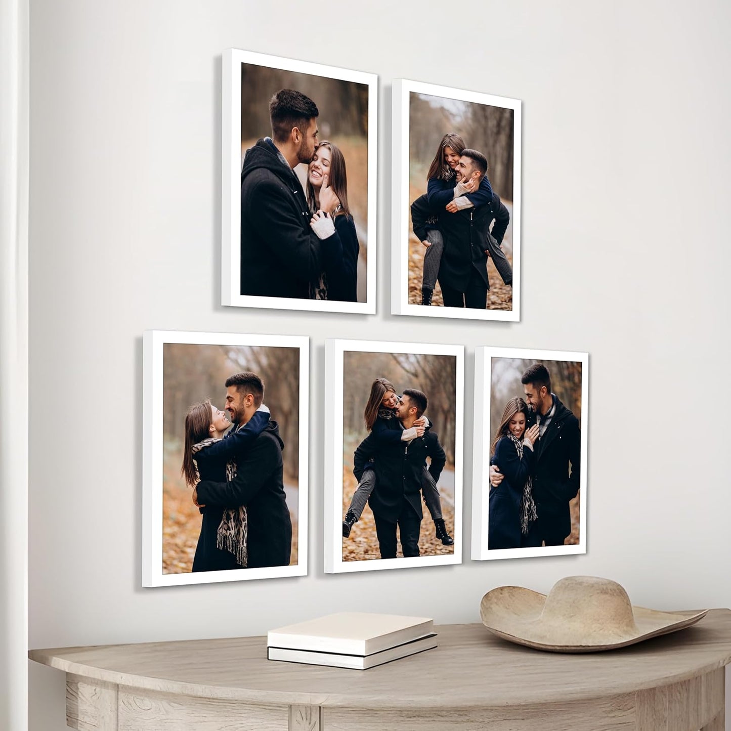 RangDeWalls© Classic A4 Set of 5 Blank Photo Frame ( White, Size - 8.3 x 11.7 inch )